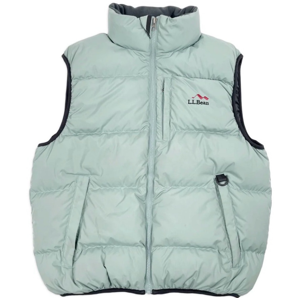 L.L. Bean Light Green Puffer Vest vintage 90’s